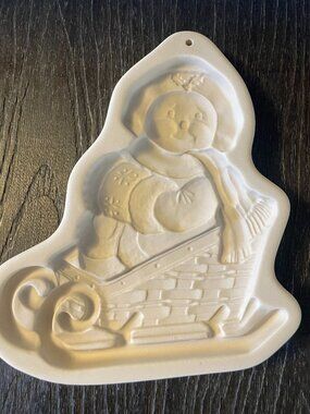 Longaberger Pottery Snow Friends Cookie Mold 1998